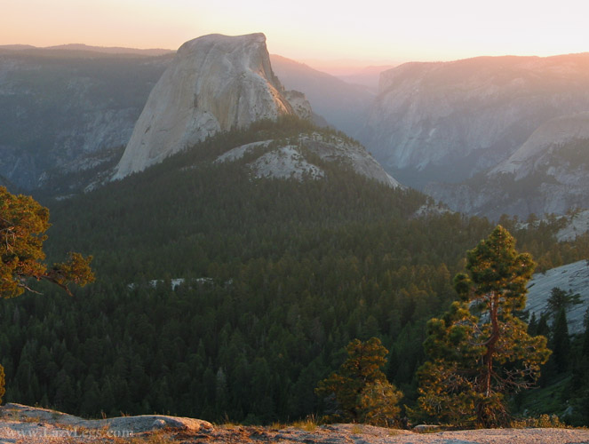 Half Dome from south of Clouds Rest